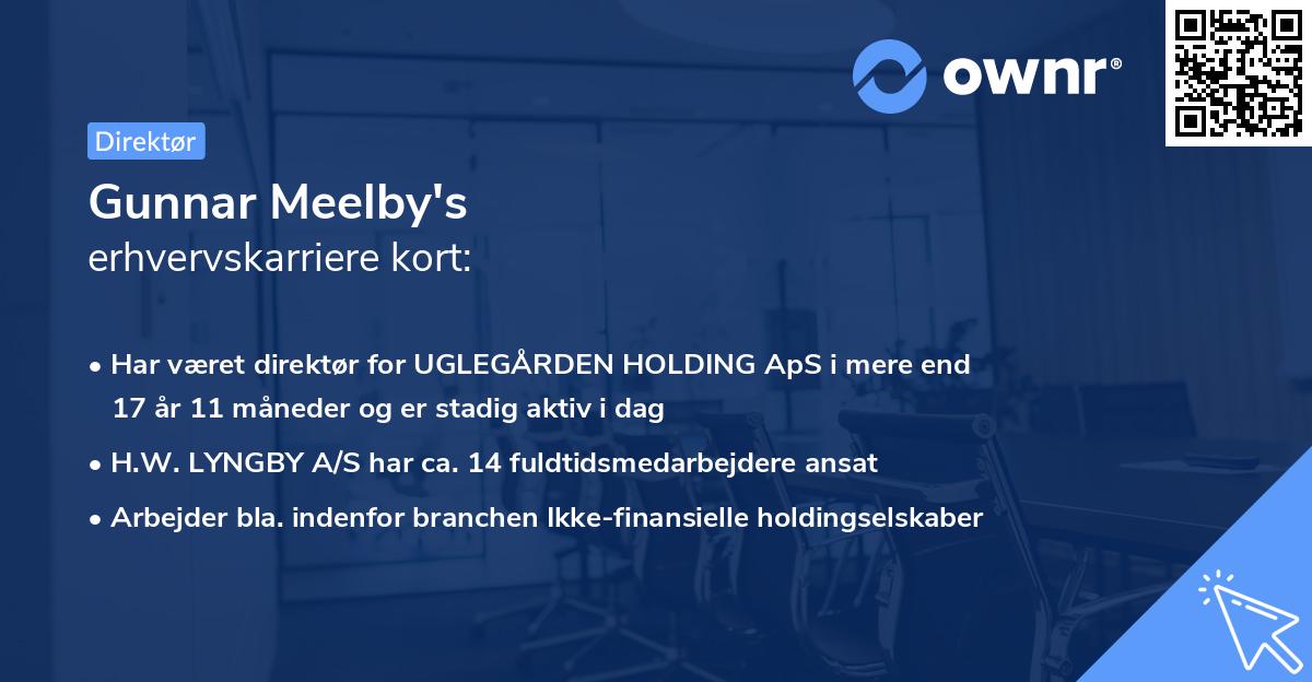 Gunnar Meelby's erhvervskarriere kort