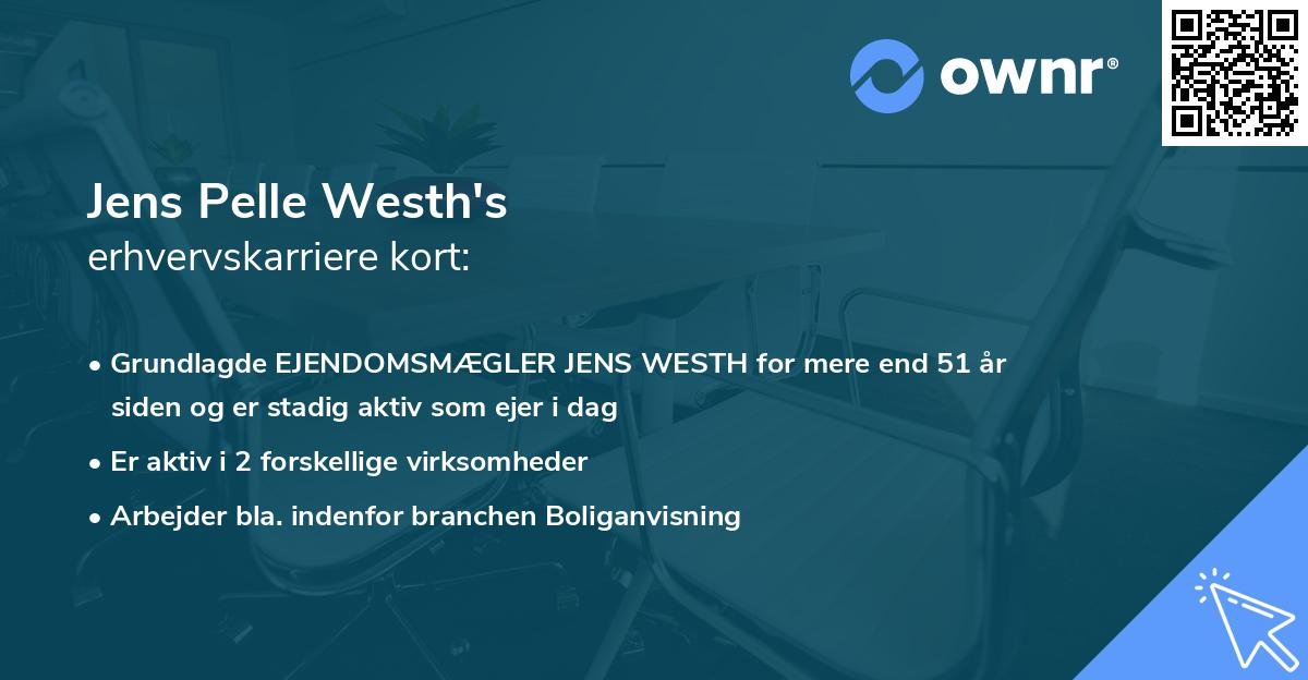 Jens Pelle Westh's erhvervskarriere kort