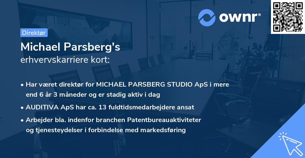 Michael Parsberg's erhvervskarriere kort