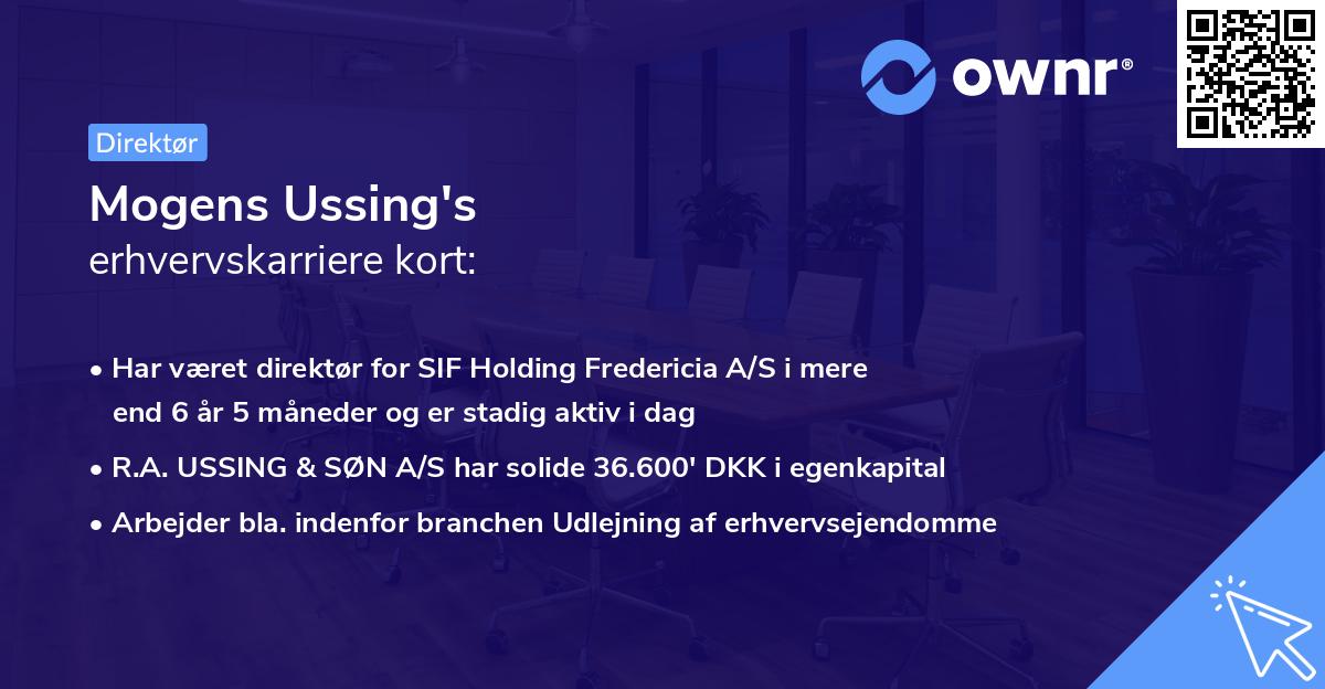 Mogens Ussing's erhvervskarriere kort