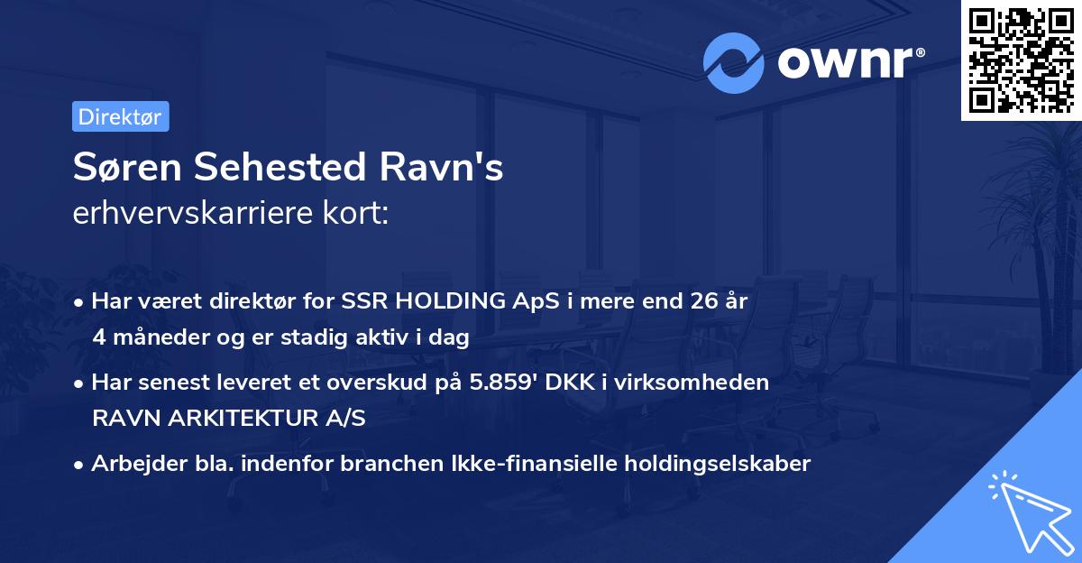 Søren Sehested Ravn's erhvervskarriere kort