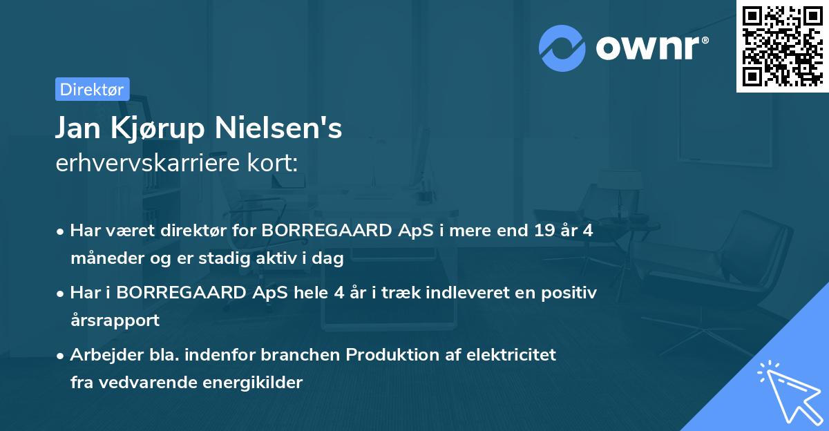 Jan Kjørup Nielsen's erhvervskarriere kort