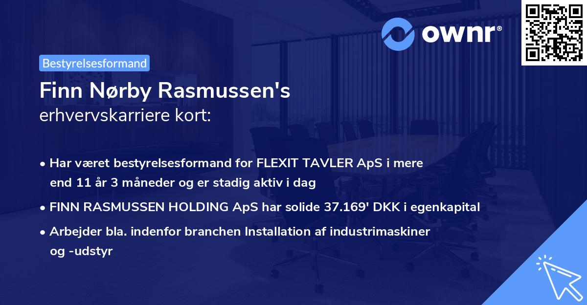 Finn Nørby Rasmussen's erhvervskarriere kort