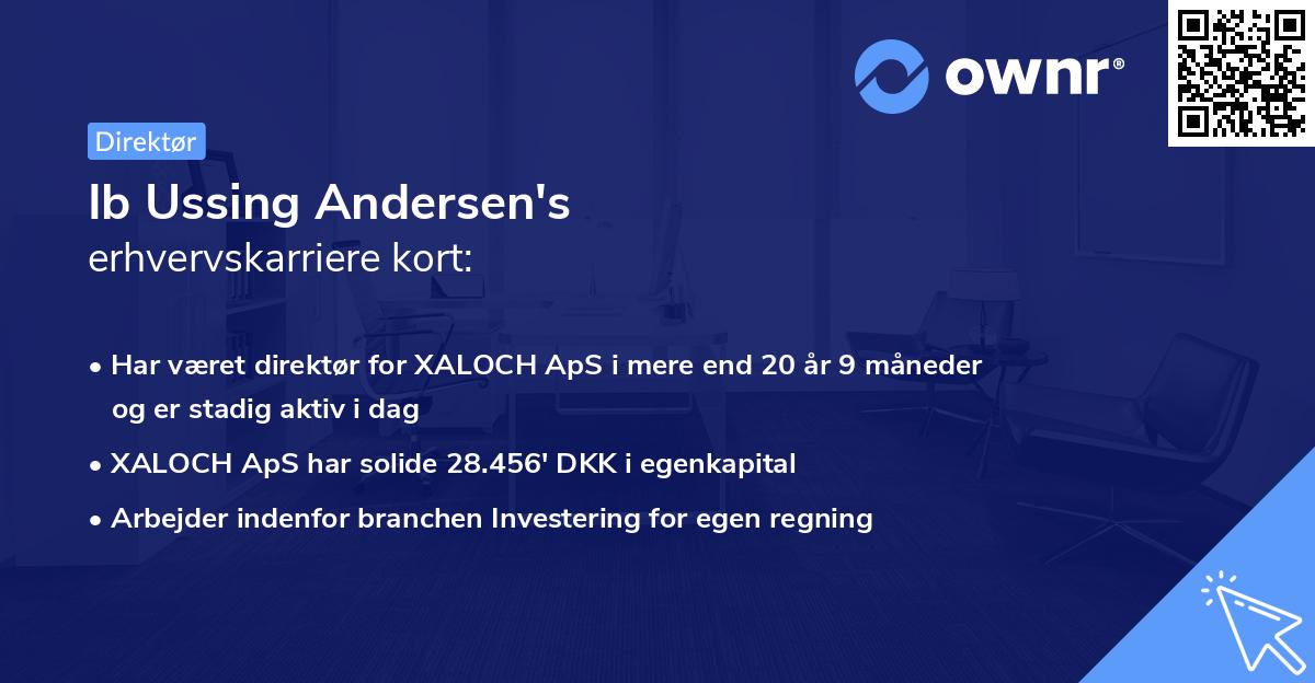 Ib Ussing Andersen's erhvervskarriere kort