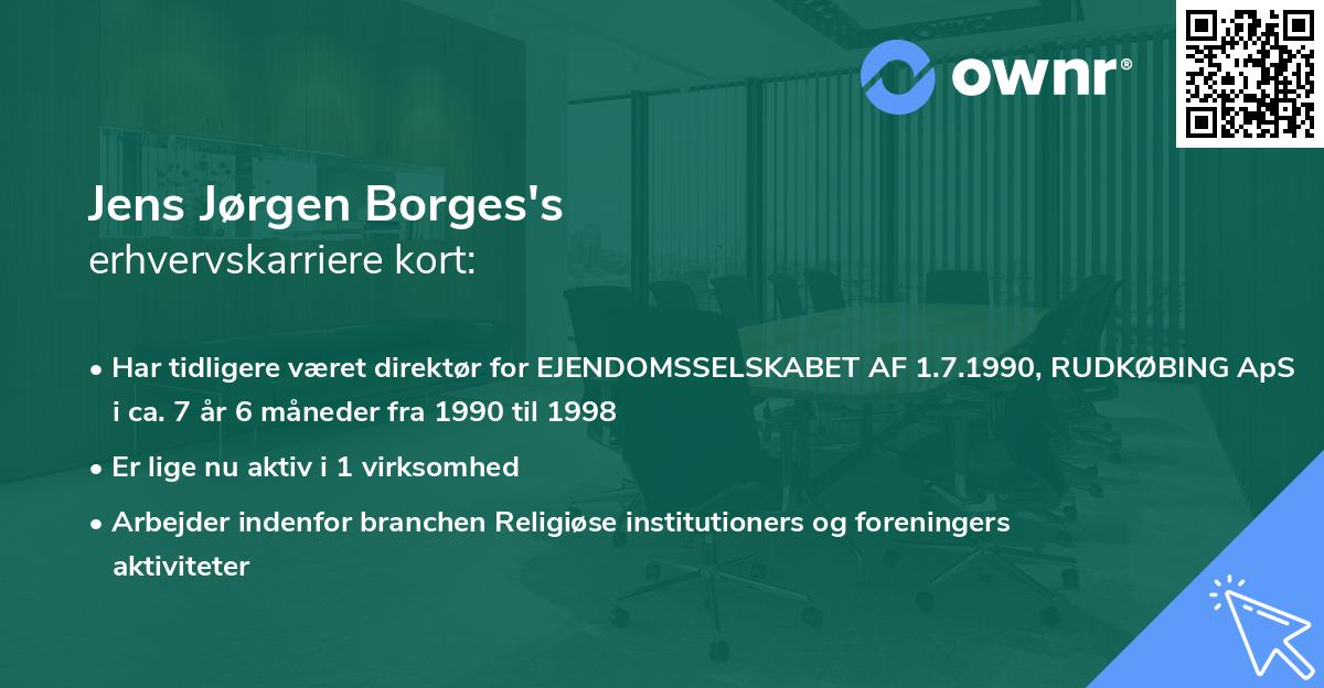 Jens Jørgen Borges's erhvervskarriere kort