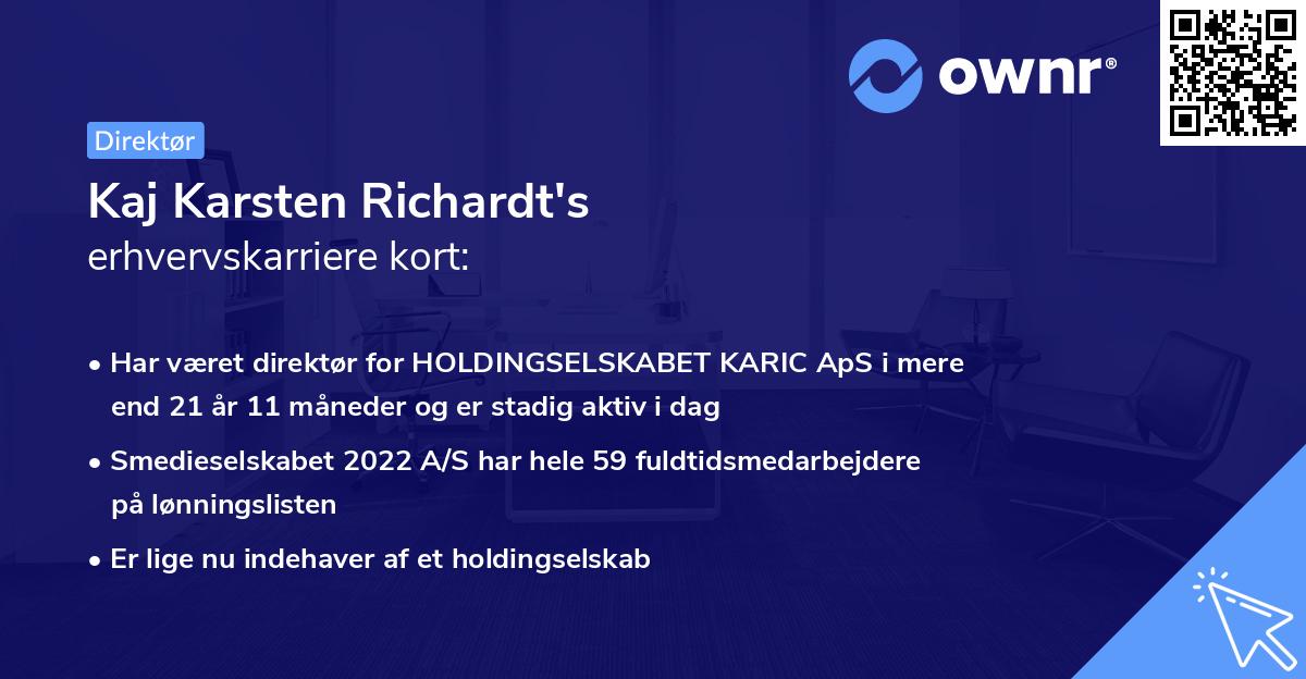 Kaj Karsten Richardt's erhvervskarriere kort