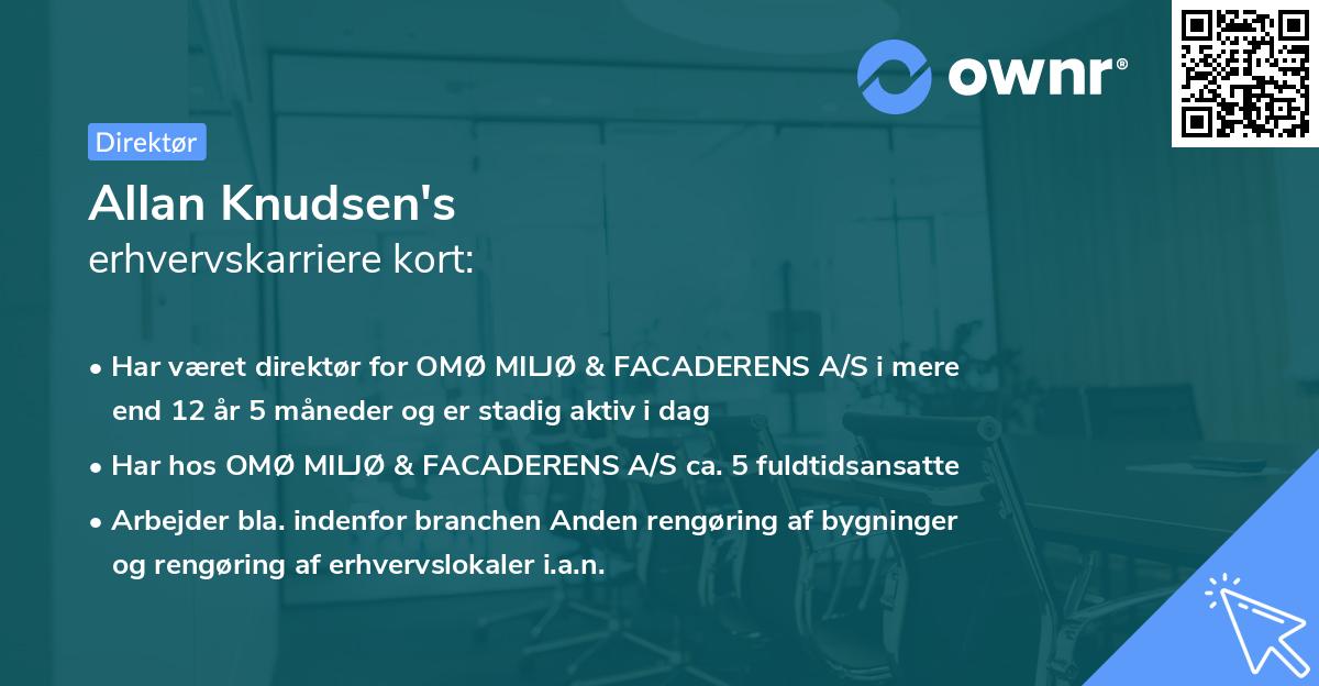 Allan Knudsen's erhvervskarriere kort