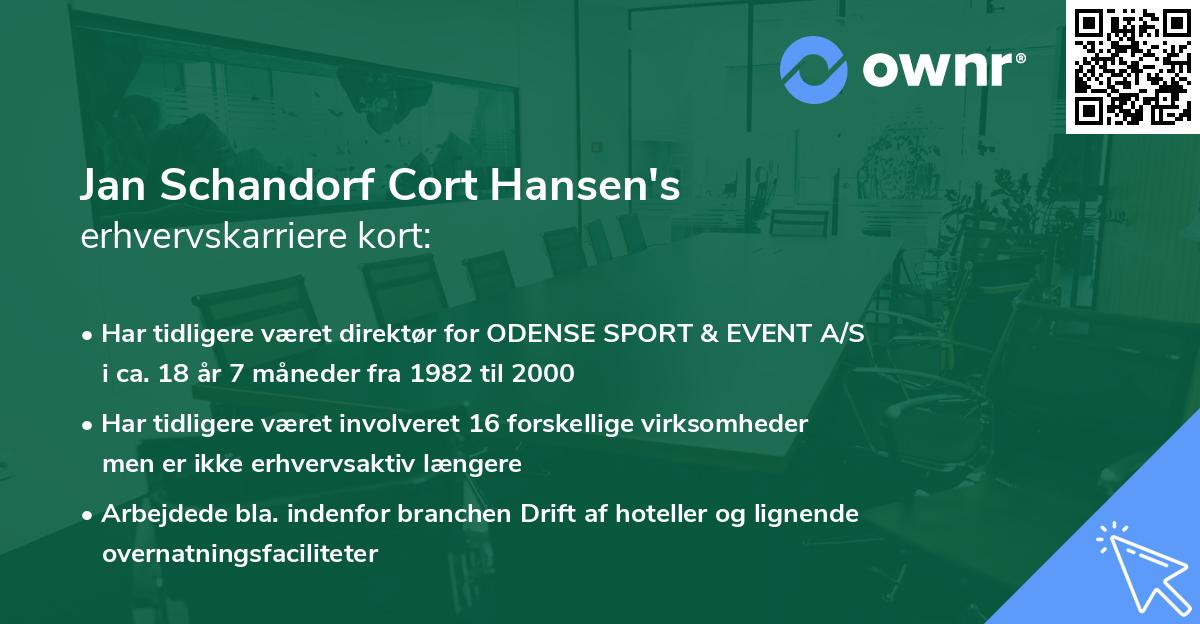 Jan Schandorf Cort Hansen's erhvervskarriere kort