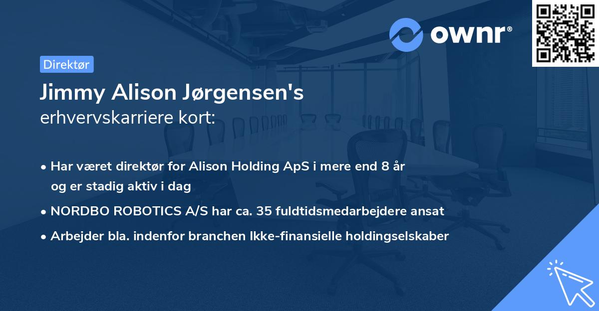 Jimmy Alison Jørgensen's erhvervskarriere kort