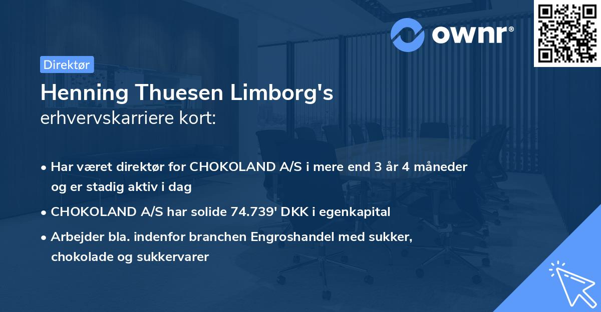 Henning Thuesen Limborg's erhvervskarriere kort