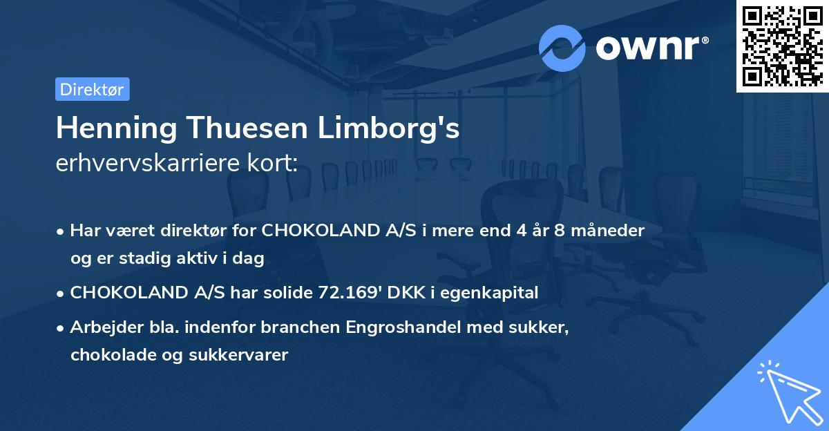 Henning Thuesen Limborg's erhvervskarriere kort
