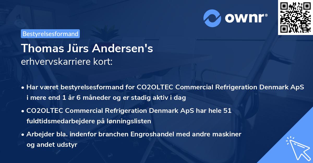 Thomas Jürs Andersen's erhvervskarriere kort