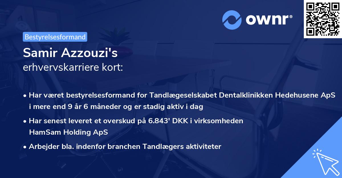 Samir Azzouzi's erhvervskarriere kort