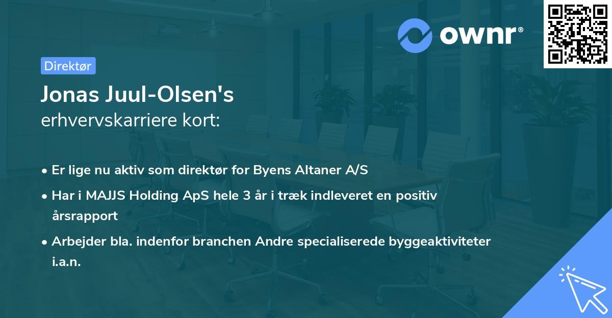 Jonas Juul-Olsen's erhvervskarriere kort