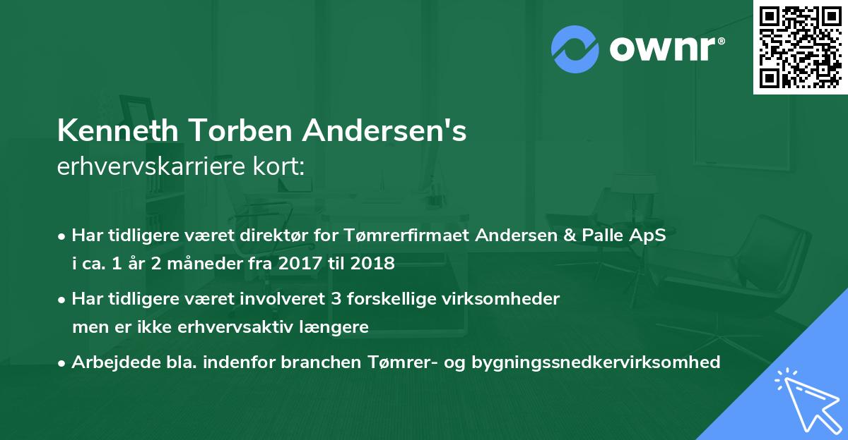 Kenneth Torben Andersen's erhvervskarriere kort
