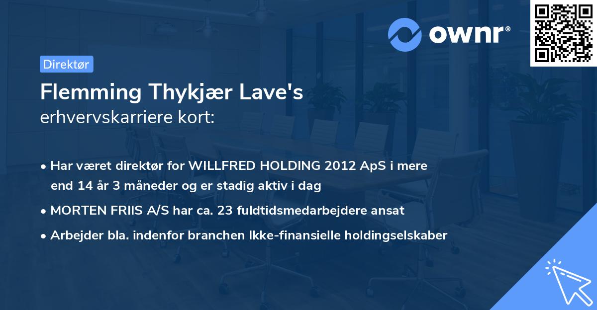 Flemming Thykjær Lave's erhvervskarriere kort