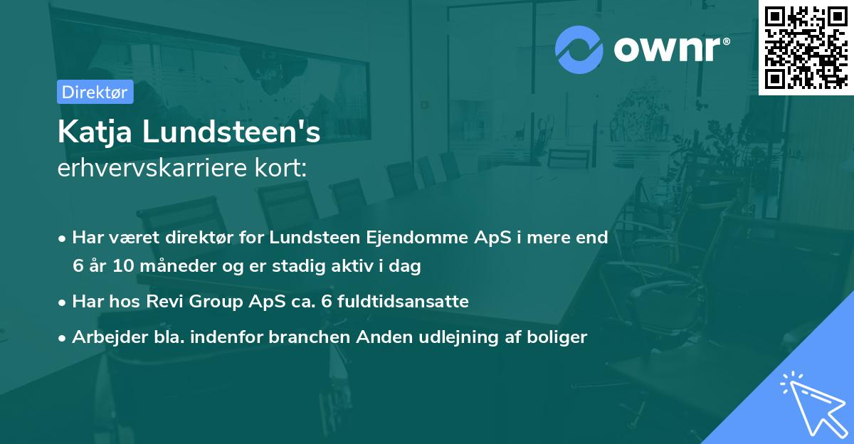 Katja Lundsteen's erhvervskarriere kort