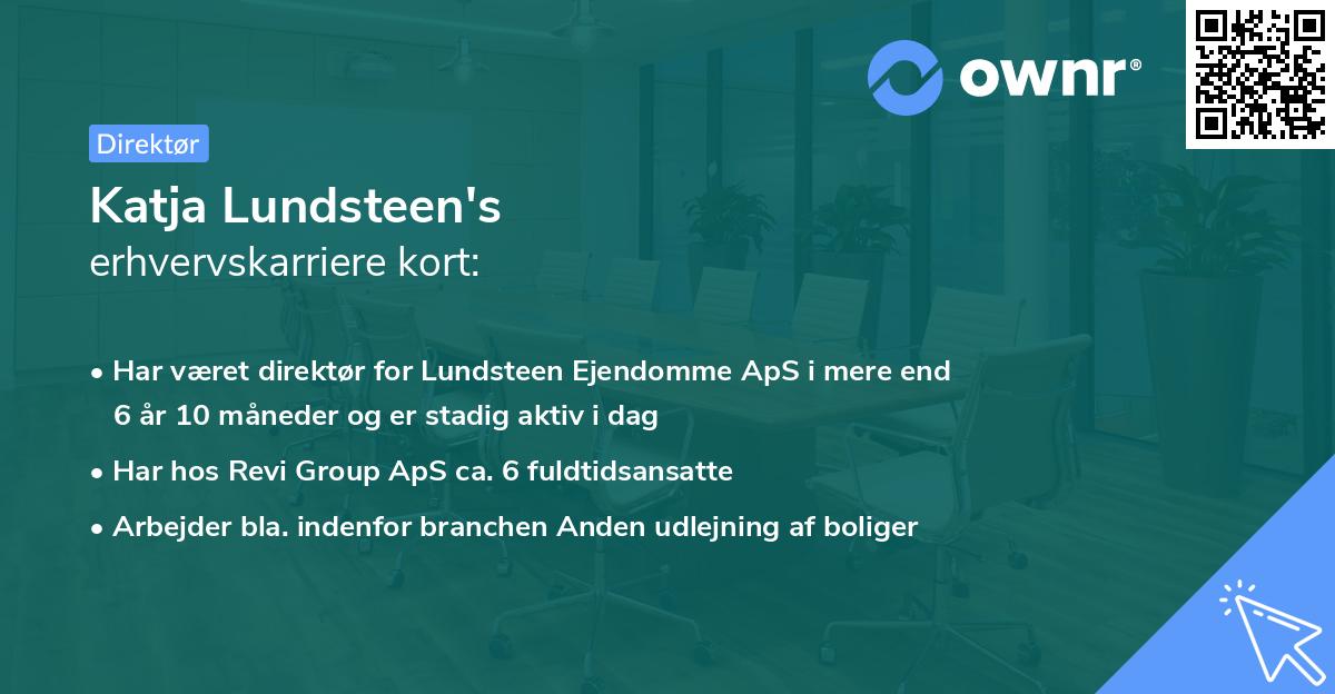 Katja Lundsteen's erhvervskarriere kort