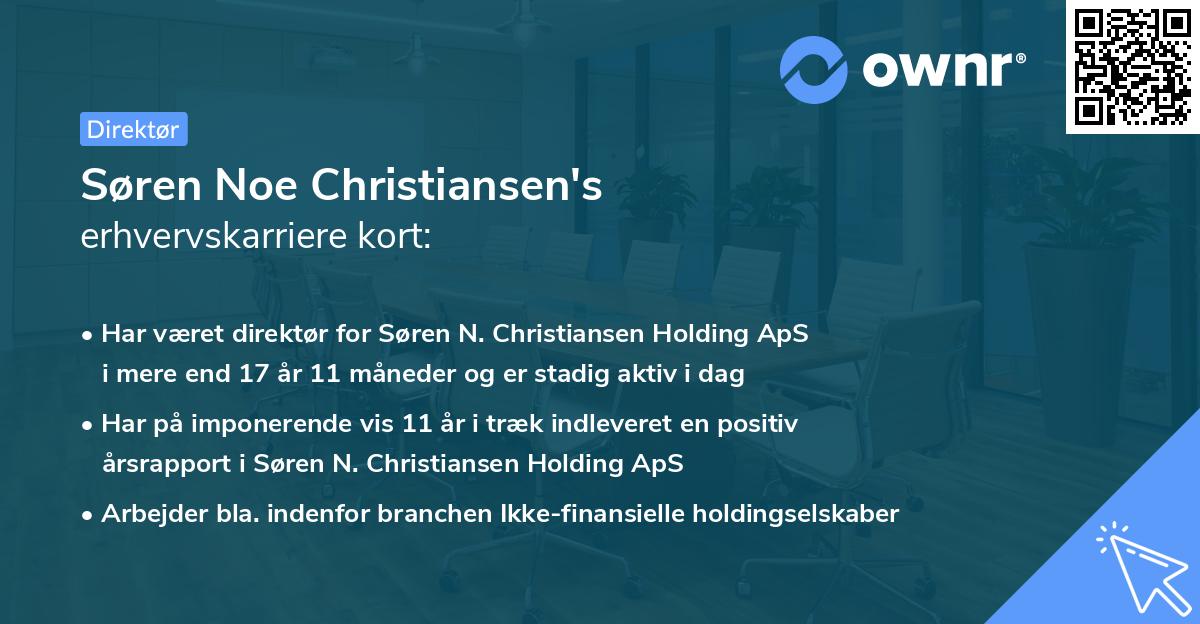 Søren Noe Christiansen's erhvervskarriere kort