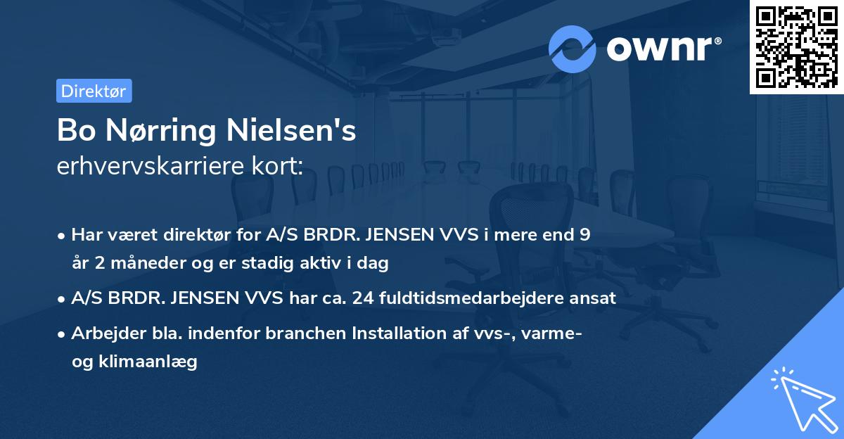 Bo Nørring Nielsen's erhvervskarriere kort