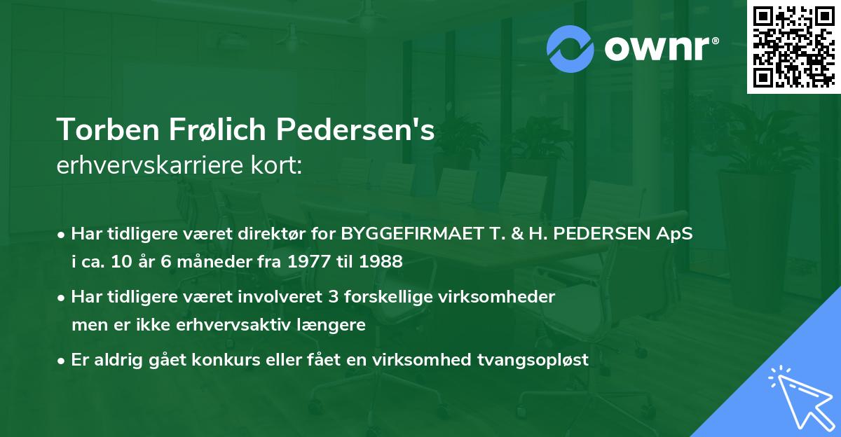 Torben Frølich Pedersen's erhvervskarriere kort