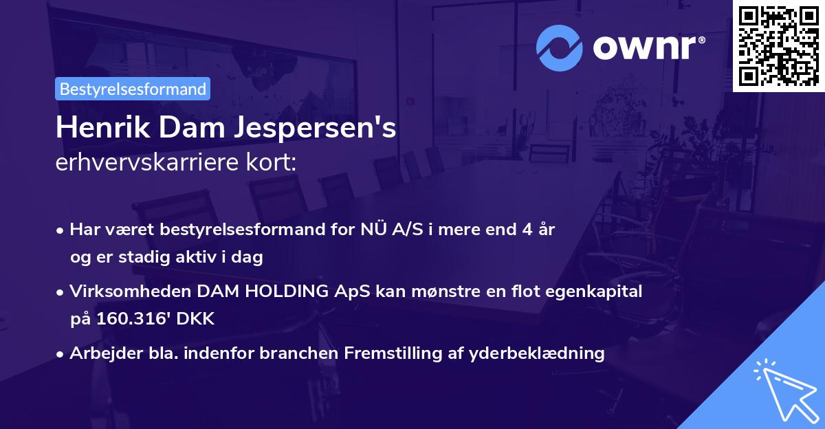 Henrik Dam Jespersen's erhvervskarriere kort