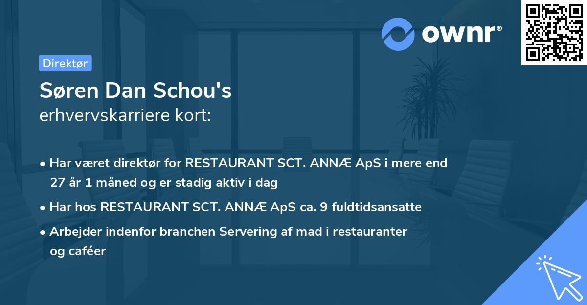 Søren Dan Schou's erhvervskarriere kort