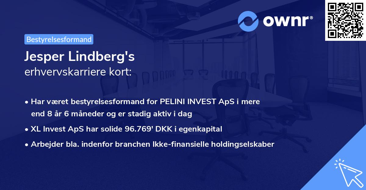 Jesper Lindberg's erhvervskarriere kort