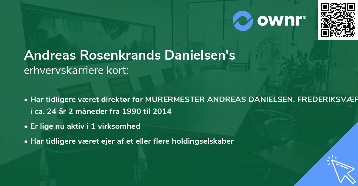 Andreas Rosenkrands Danielsen's erhvervskarriere kort