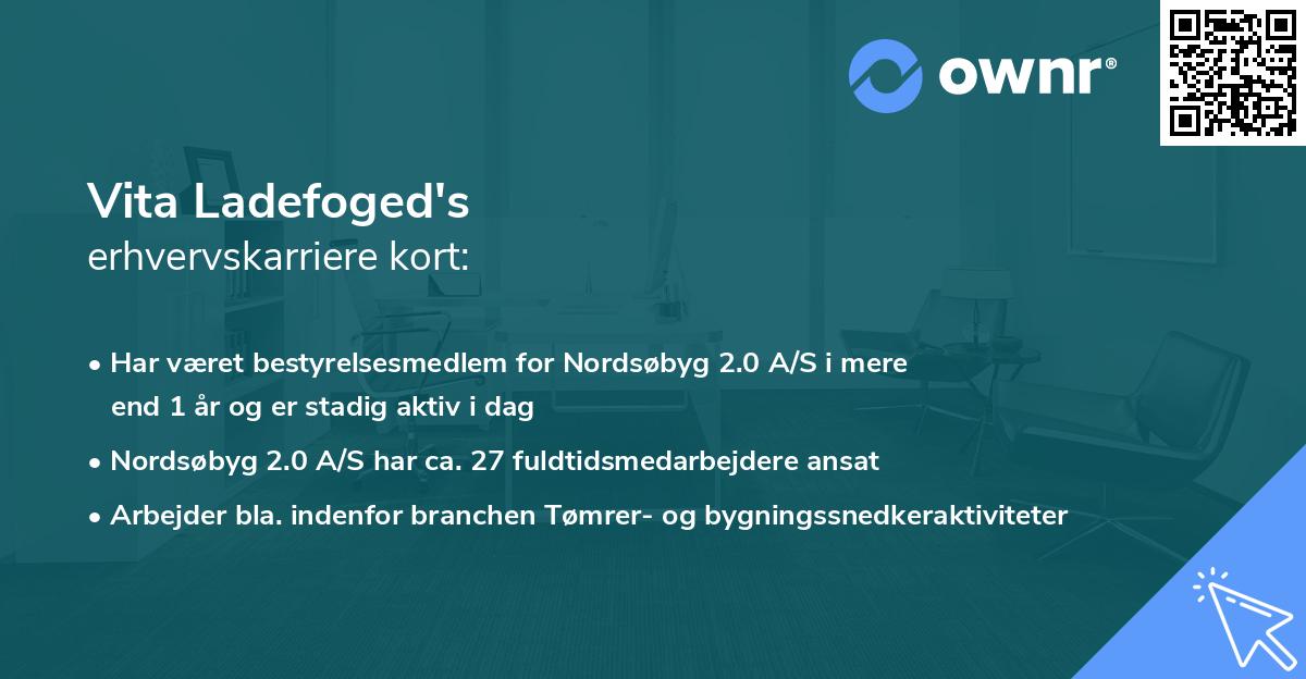 Vita Ladefoged's erhvervskarriere kort