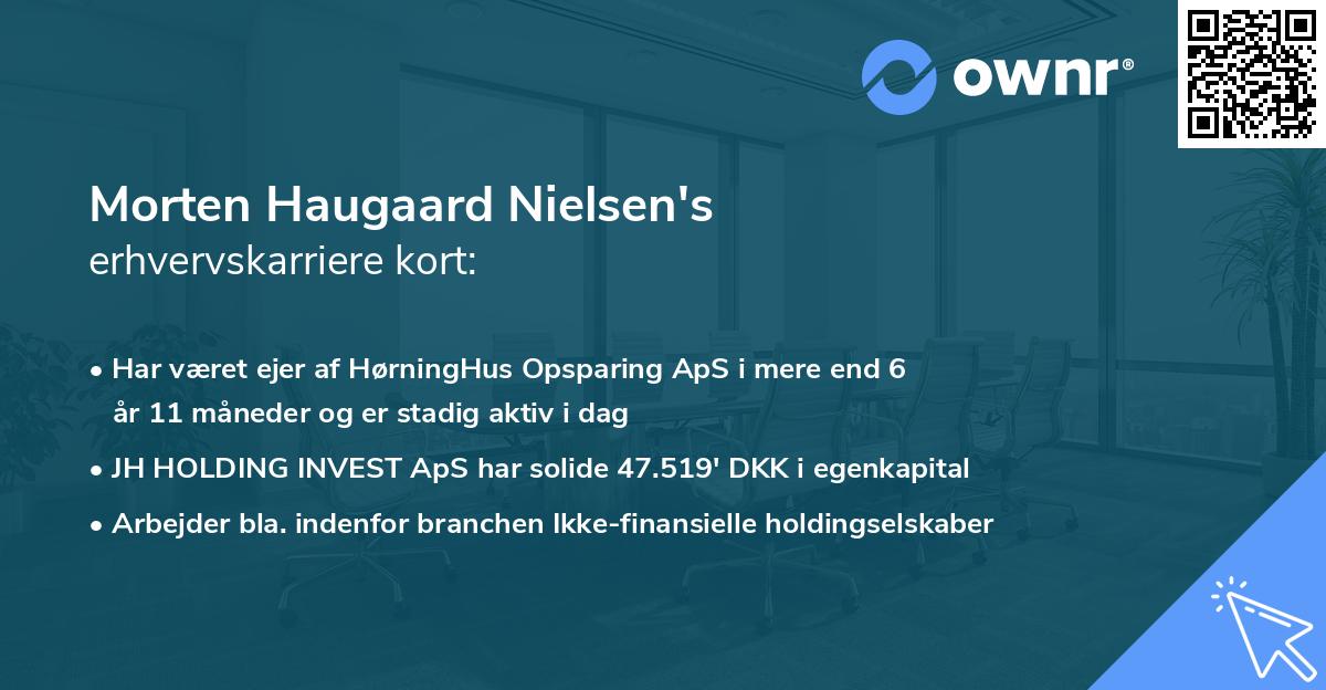 Morten Haugaard Nielsen's erhvervskarriere kort