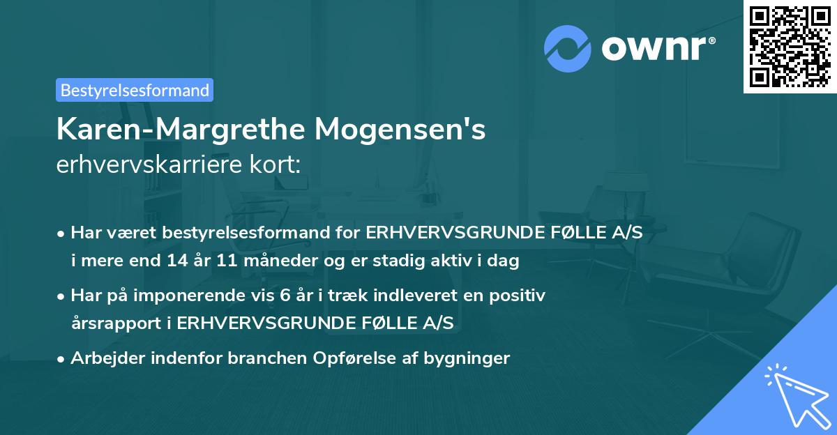 Karen-Margrethe Mogensen's erhvervskarriere kort