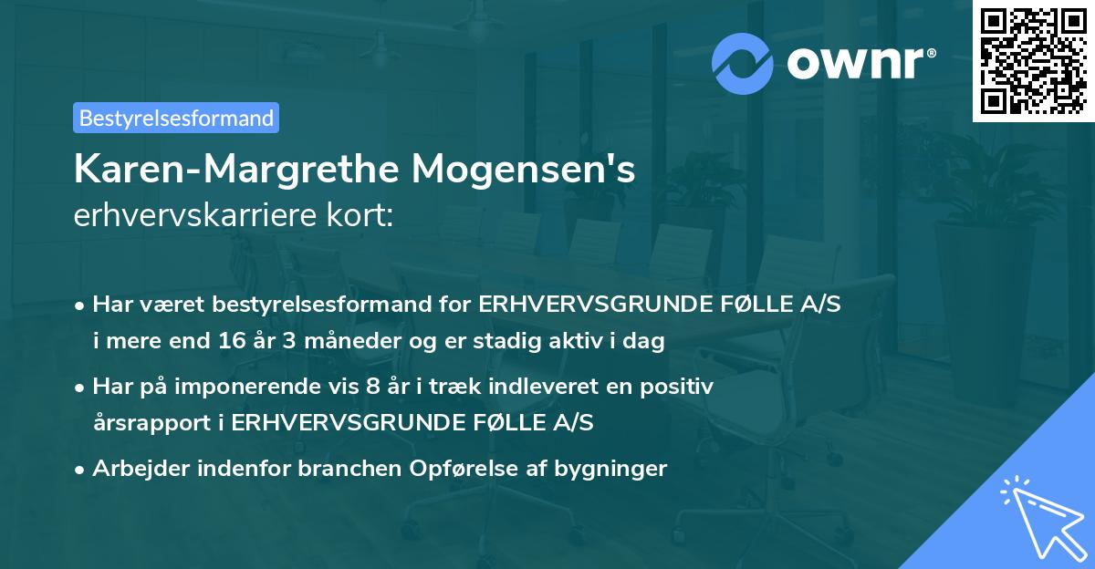 Karen-Margrethe Mogensen's erhvervskarriere kort