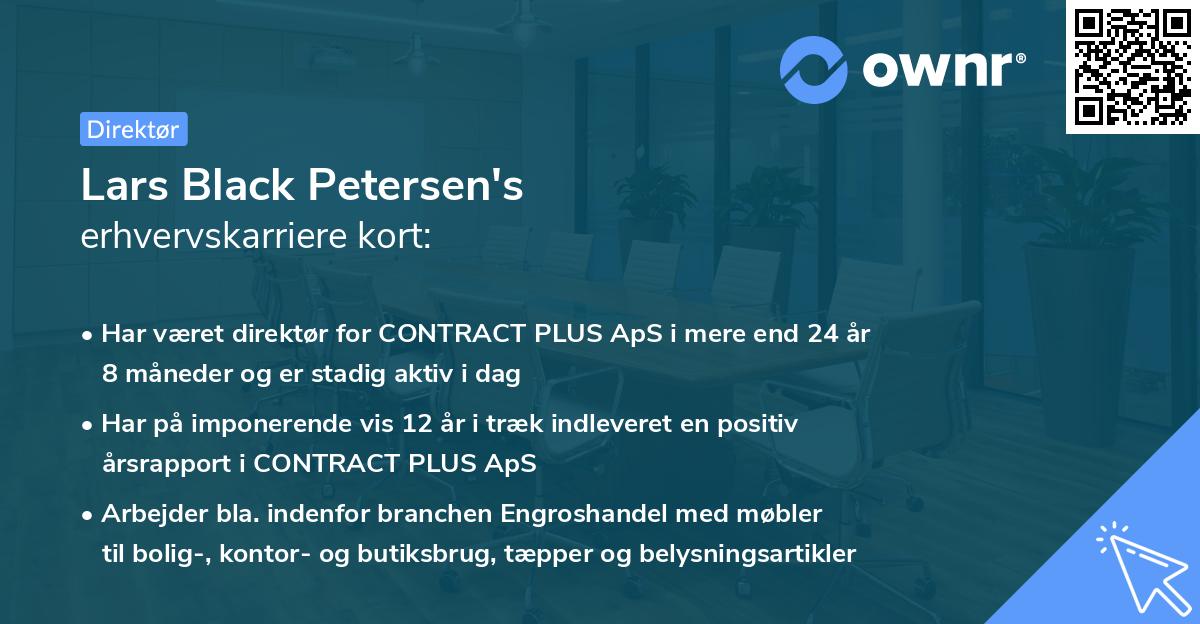 Lars Black Petersen's erhvervskarriere kort
