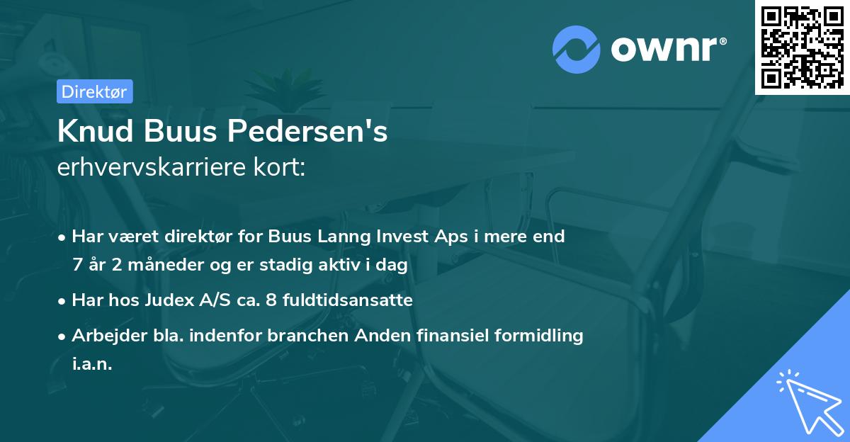 Knud Buus Pedersen's erhvervskarriere kort