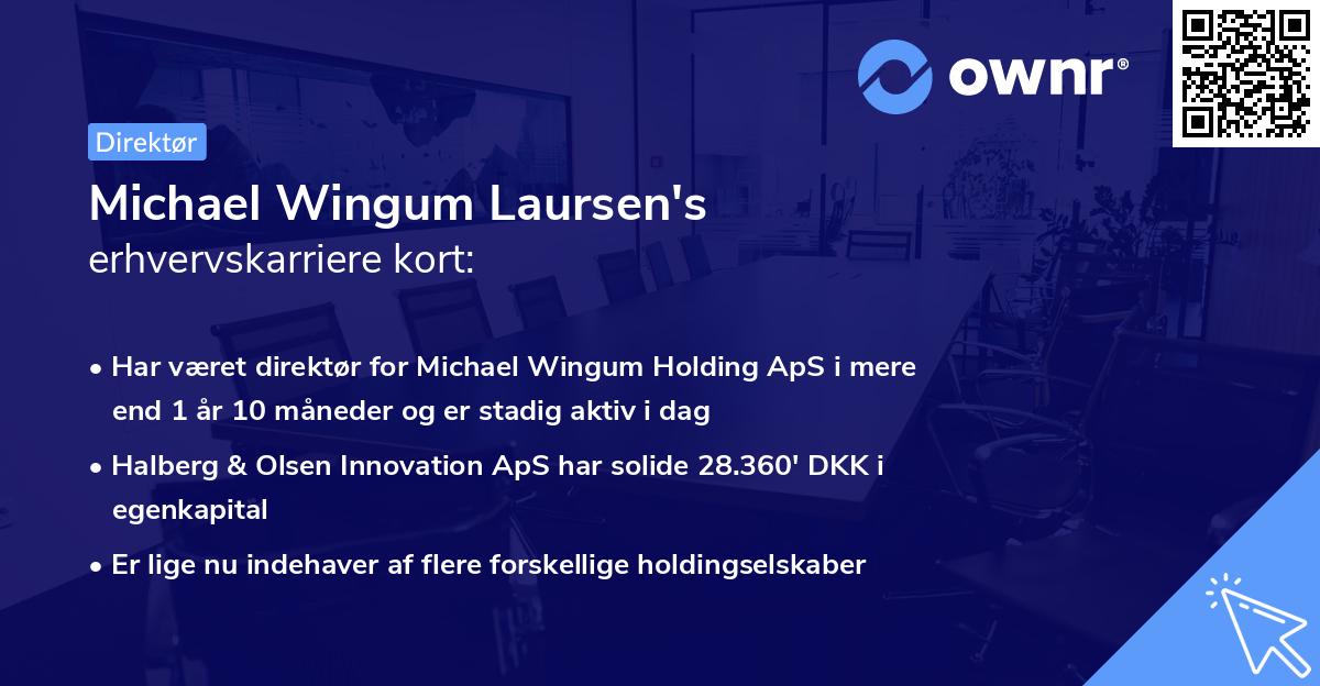 Michael Wingum Laursen's erhvervskarriere kort