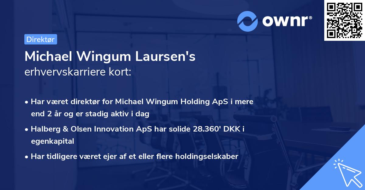 Michael Wingum Laursen's erhvervskarriere kort