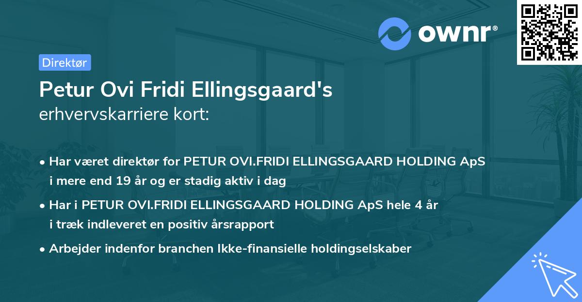 Petur Ovi Fridi Ellingsgaard's erhvervskarriere kort