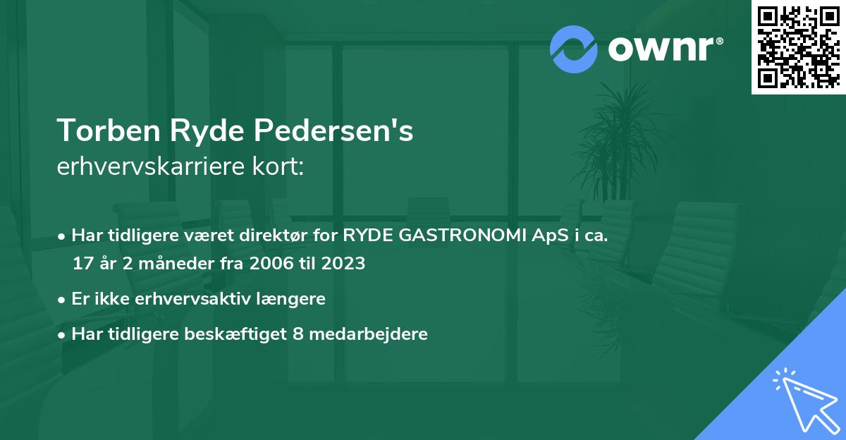 Torben Ryde Pedersen's erhvervskarriere kort
