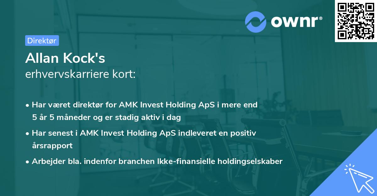Allan Kock's erhvervskarriere kort