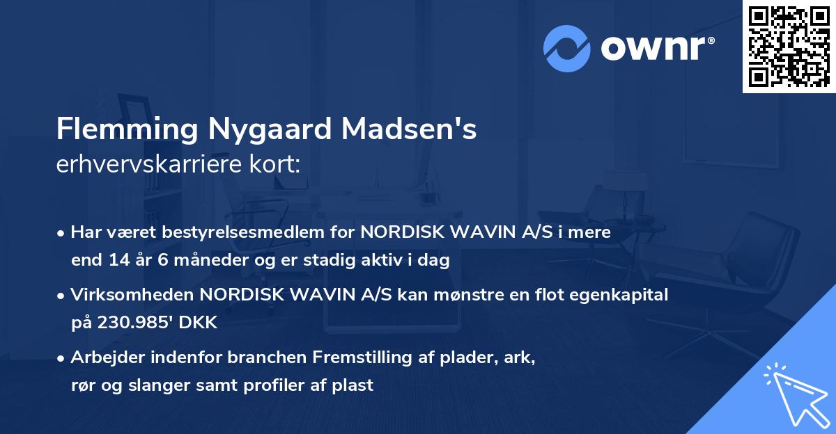 Flemming Nygaard Madsen's erhvervskarriere kort