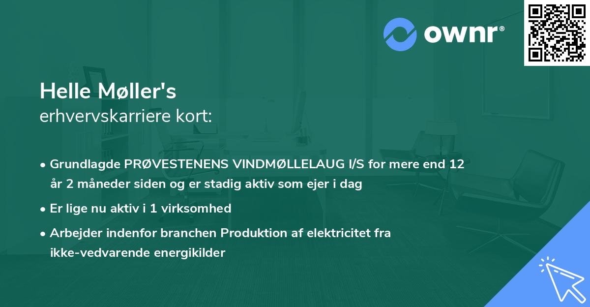 Helle Møller's erhvervskarriere kort