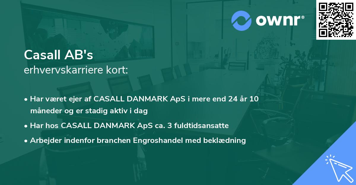 Casall AB's erhvervskarriere kort