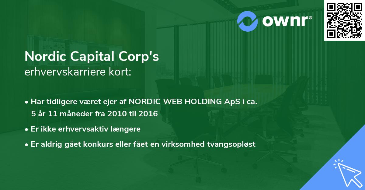 Nordic Capital Corp's erhvervskarriere kort