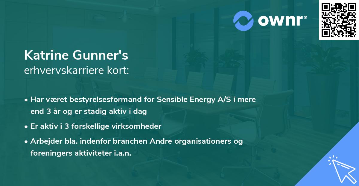 Katrine Gunner's erhvervskarriere kort