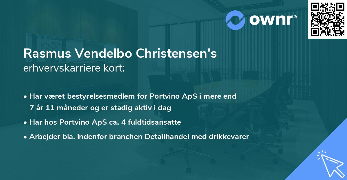 Rasmus Vendelbo Christensen's erhvervskarriere kort