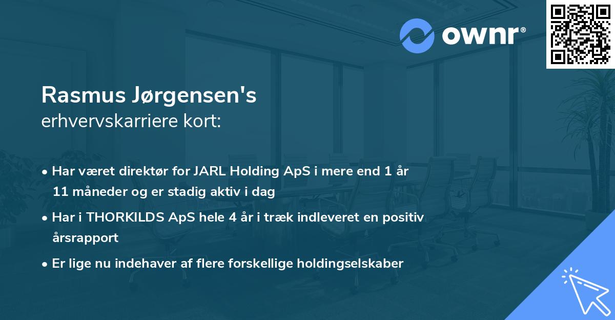 Rasmus Jørgensen's erhvervskarriere kort