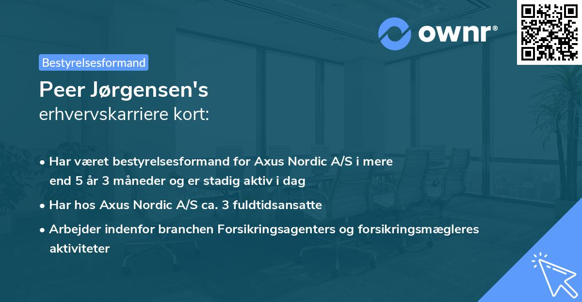 Peer Jørgensen's erhvervskarriere kort