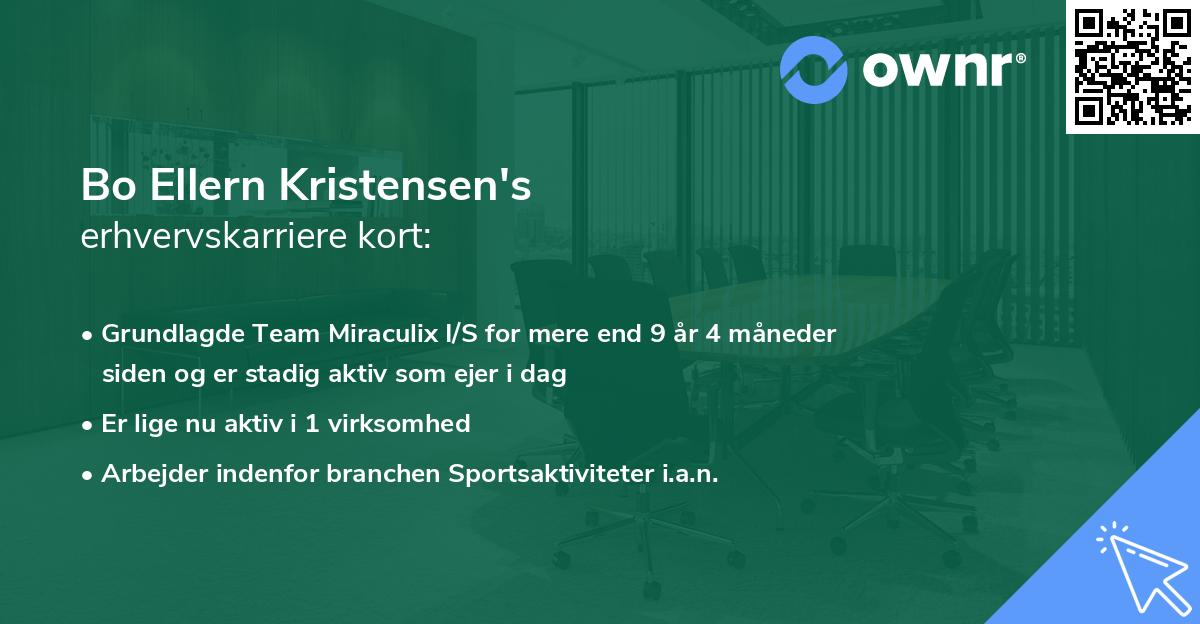 Bo Ellern Kristensen's erhvervskarriere kort