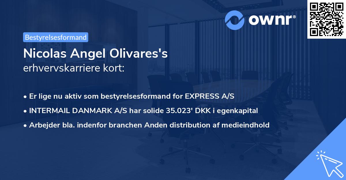 Nicolas Angel Olivares's erhvervskarriere kort